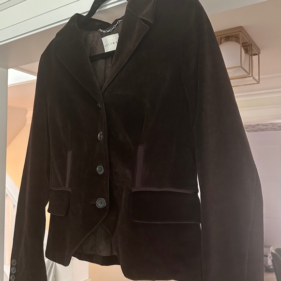 Vintage CELINE Brown Velvet Blazer - Never worn, like new - Size 10 - Picture 2 of 14